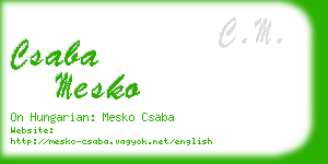 csaba mesko business card
